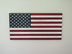 Rustic Wooden American Flag