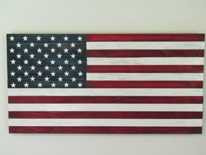 Rustic Wooden American Flag