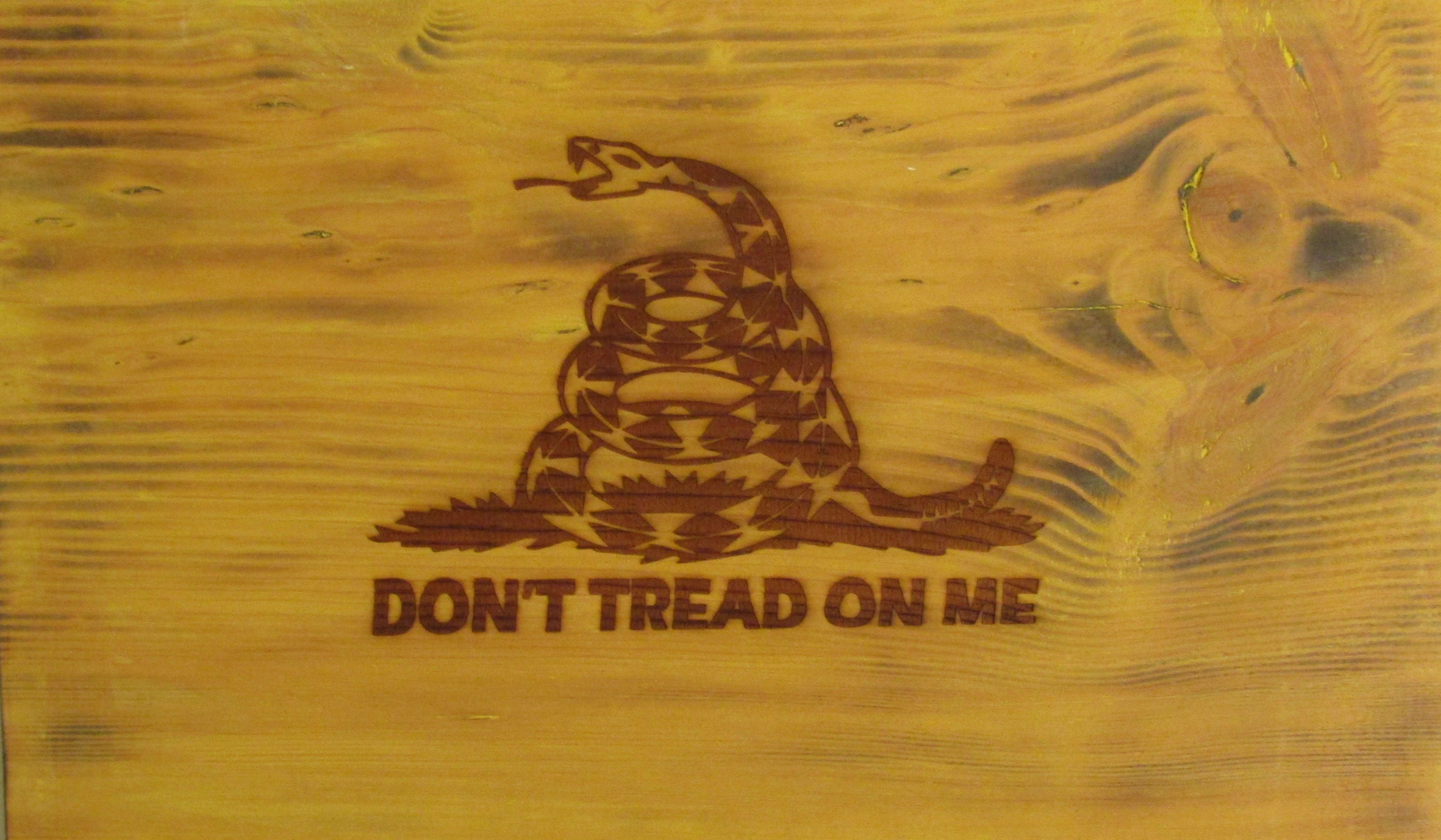 Stained Gadsden Mini Flag