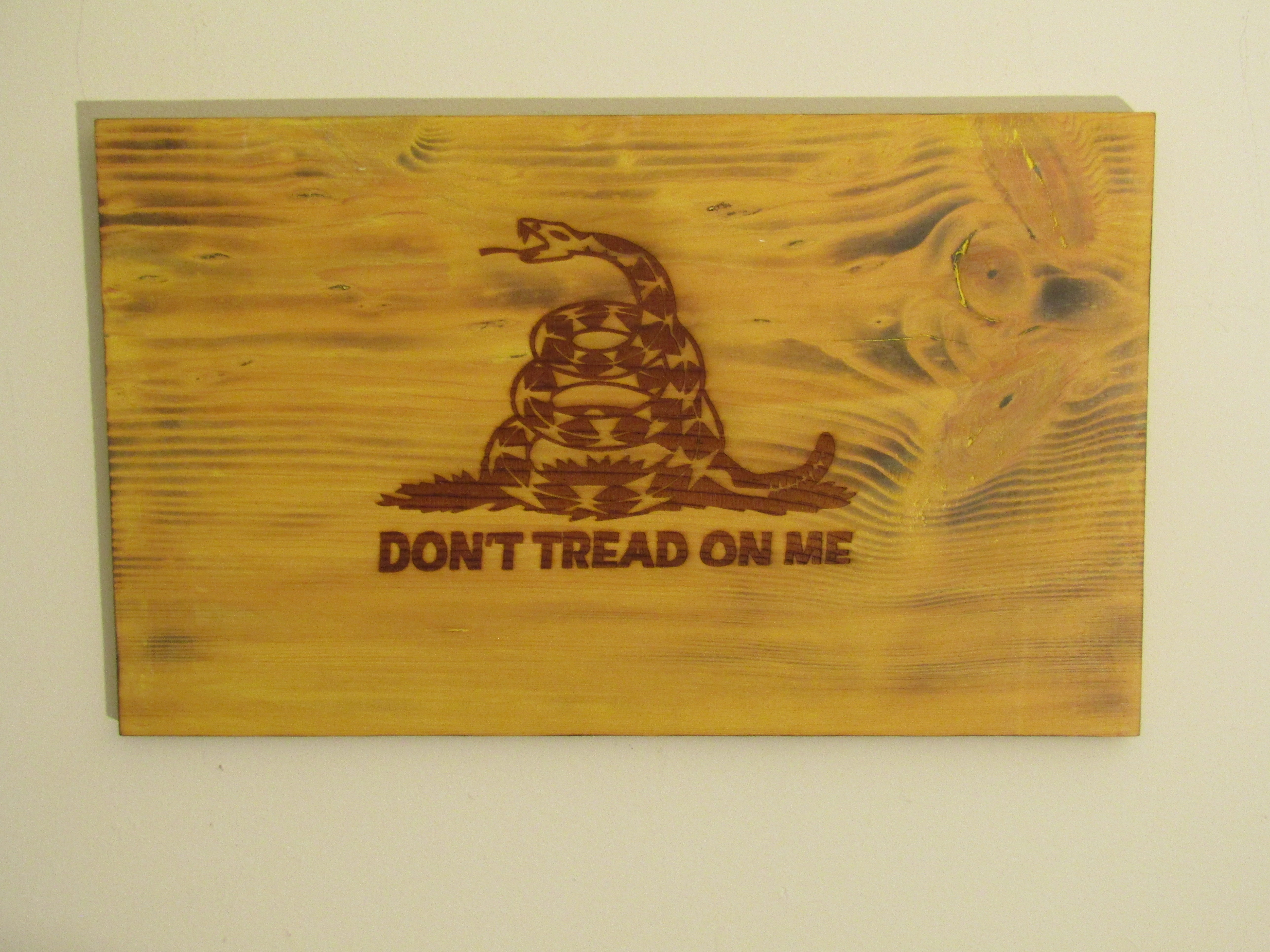 Stained Gadsden Mini Flag