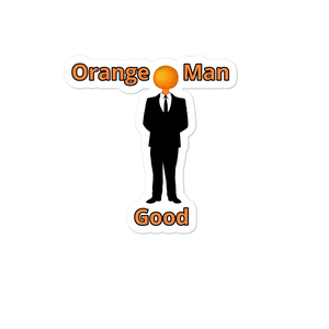 Orange Man Good Sticker Center