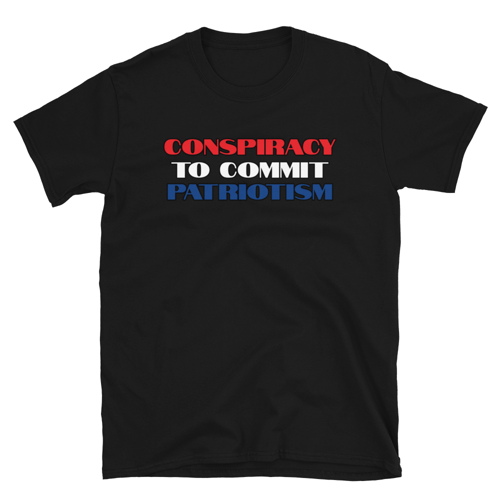 Patriot Conspiracy Tee w/blue patriotism