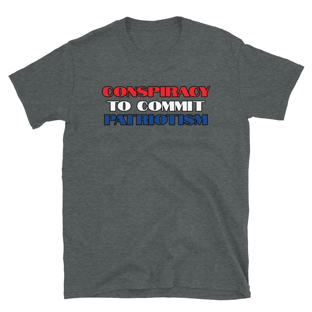 Patriot Conspiracy Tee w/blue patriotism