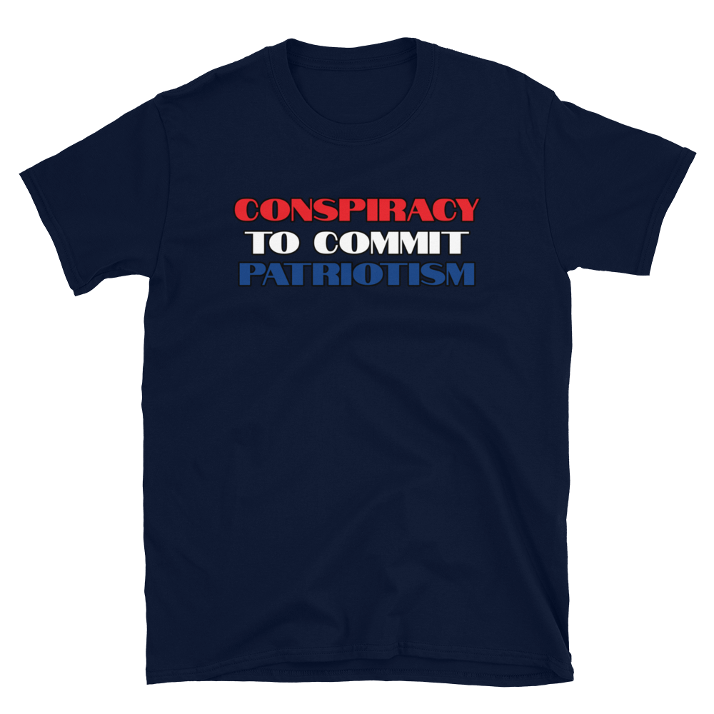 Patriot Conspiracy Tee w/blue patriotism