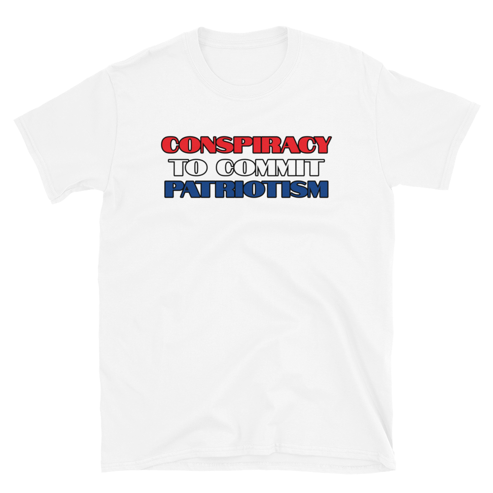 Patriot Conspiracy Tee w/blue patriotism